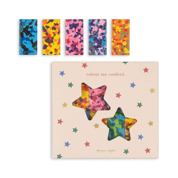 Confetti krijtjes - Multi star